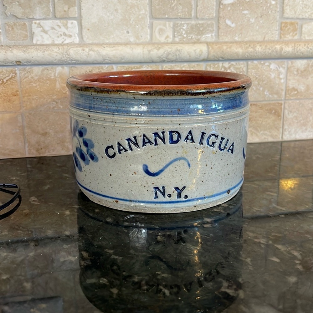 Salt glazed Canandaigua NY bowl